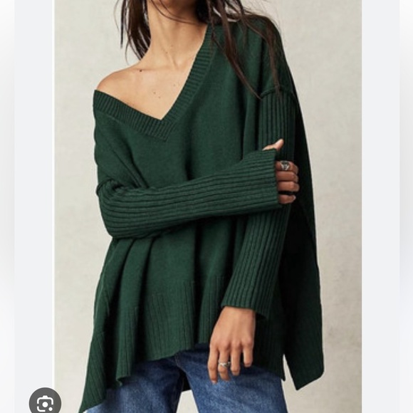 Free People Sweaters - Free People Orion A-Line Tunic in green